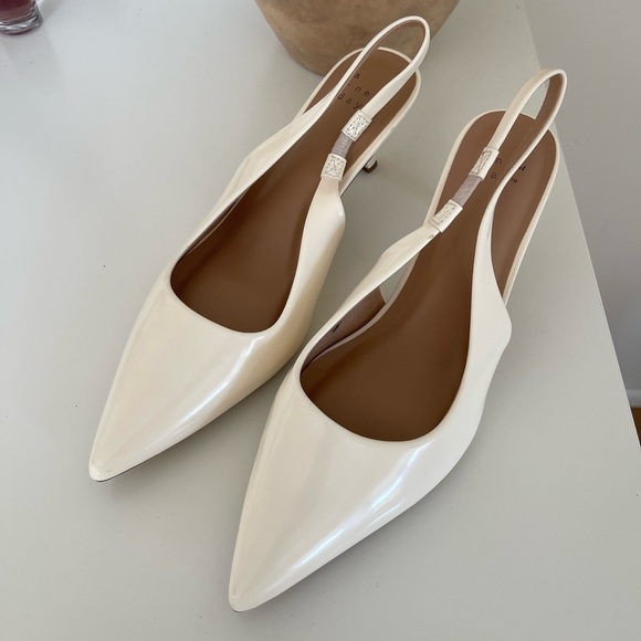 Target Cream Slingback Heels - Picture 1 of 4
